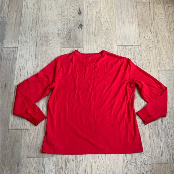 Polo Ralph Lauren Long Sleeve Crew Neck Red T-Shirt Size XL Custom Slim Fit - Picture 10 of 10